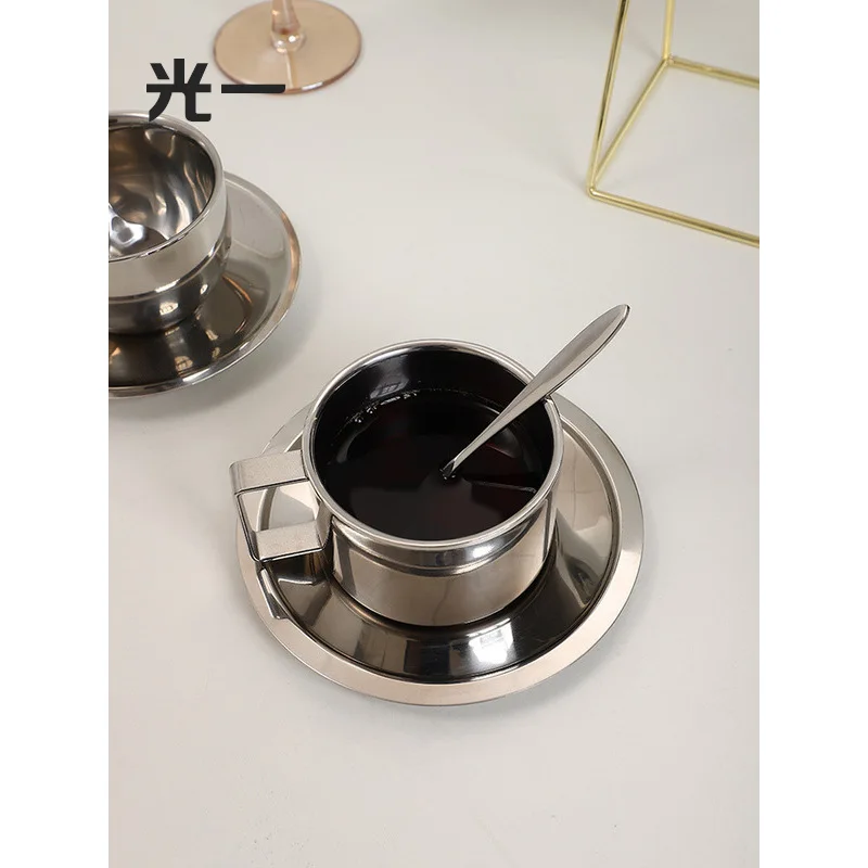 

High-value stainless steel coffee cup design concentrated American hand-brewed coffee exquisite face value cup coffee cups