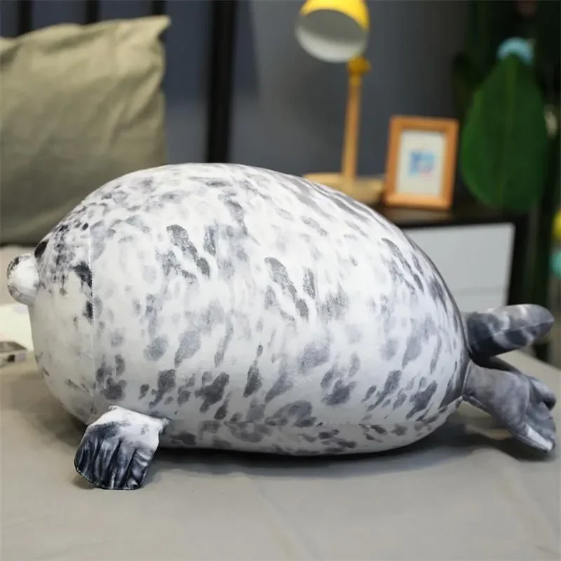 Kawaii Seal Pillow Chubby 3D Novelty Sea Lion Doll Plush Stuffed Toy Baby Sleeping Throw Pillow Gifts for Kids Girls