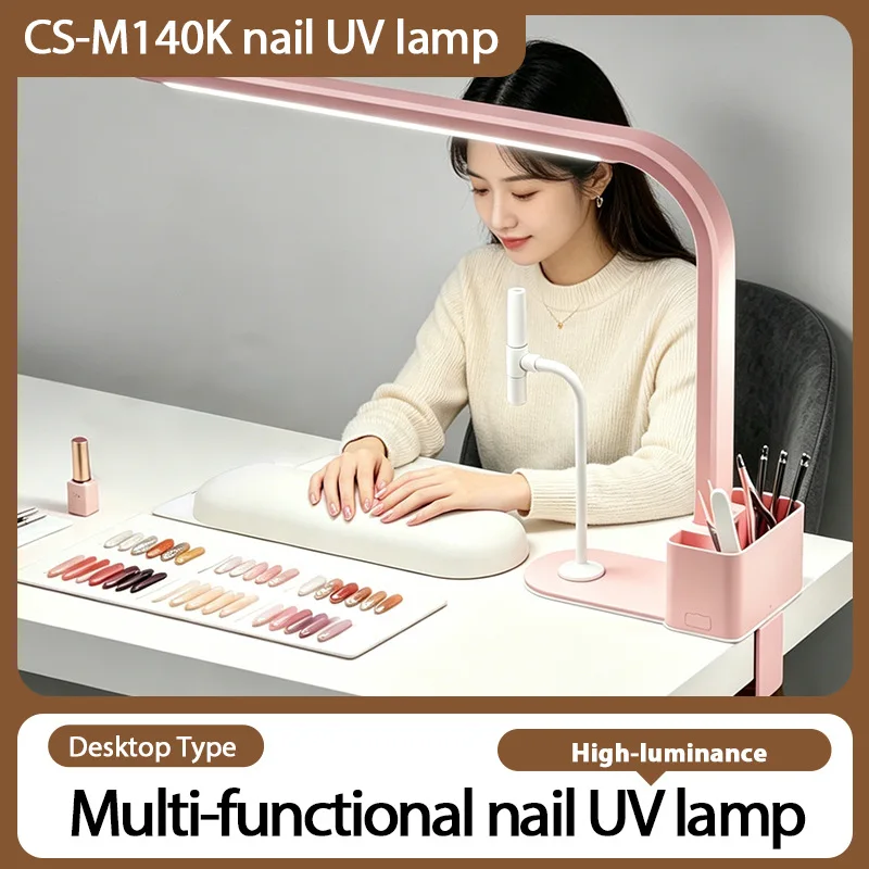 New Half Moon Nail Fill Lamp Eyelash Care and Beauty Desk Lamp LED 3- Color Style Clip-on with UV Light Beauty Live Streaming