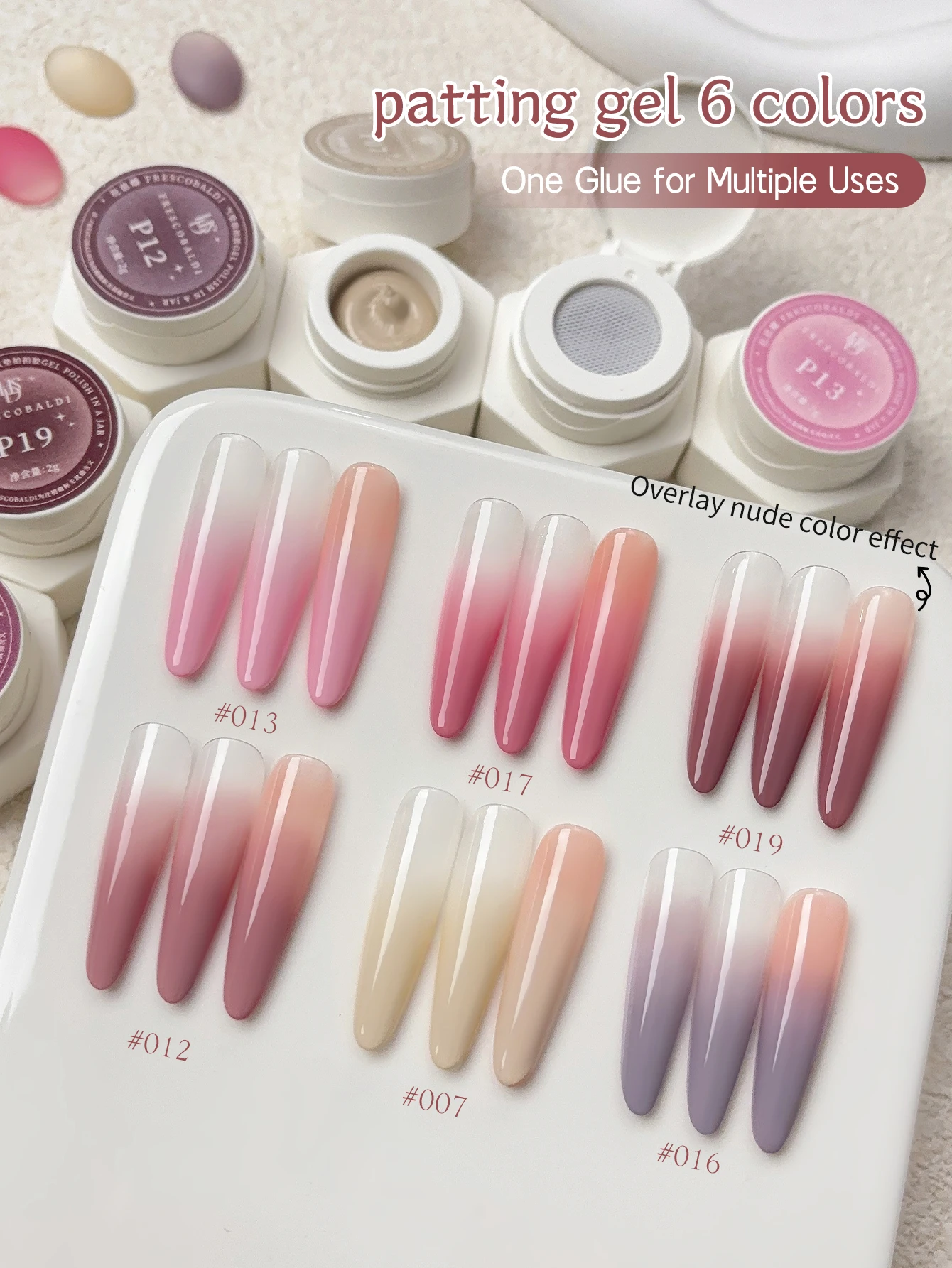 

FRESCOBALDI 6-color brushable, highly saturated semi-solid gel nail polish, suitable for salon and DIY use all seasons