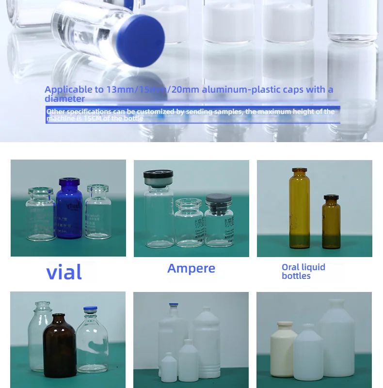 Desktop Semi-Auto Vial Sealing Machine Injec tion Glass Oral Liquid Bottle Ampou