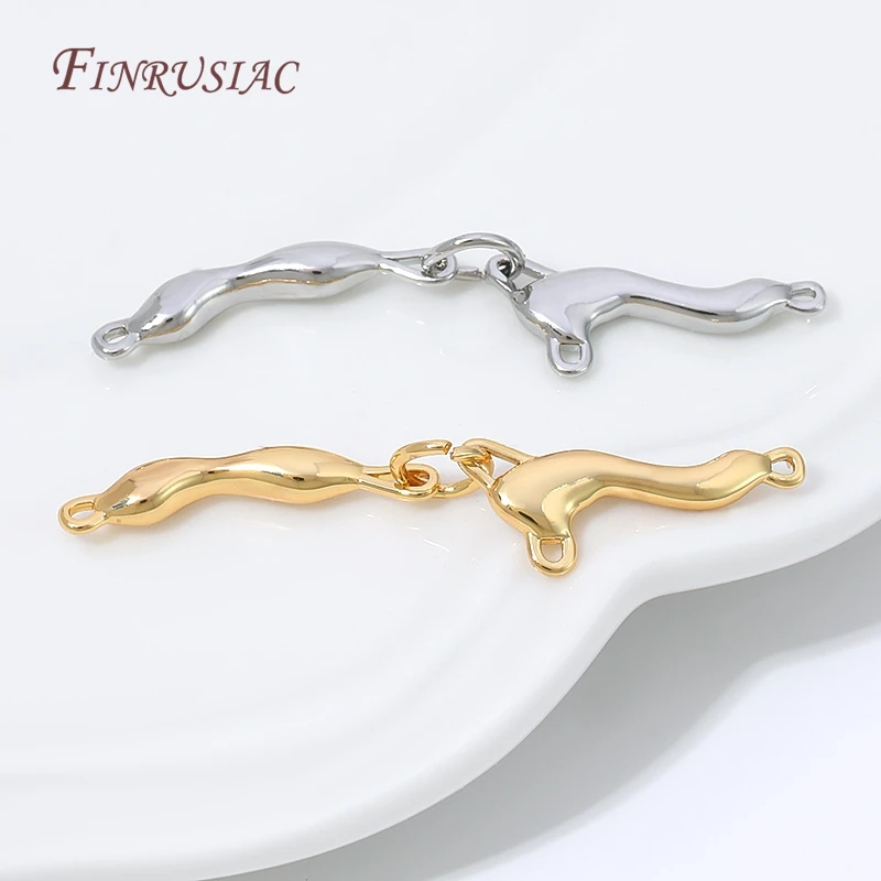 18K Vergoldeter Gedrehter Stab 2-Loch-Verbinder DIY Armband- und Halsketten-Herstellungszubehör, Ohrring-Herstellungsmaterialien, Metall-Schmuckanhänger – Detail 27