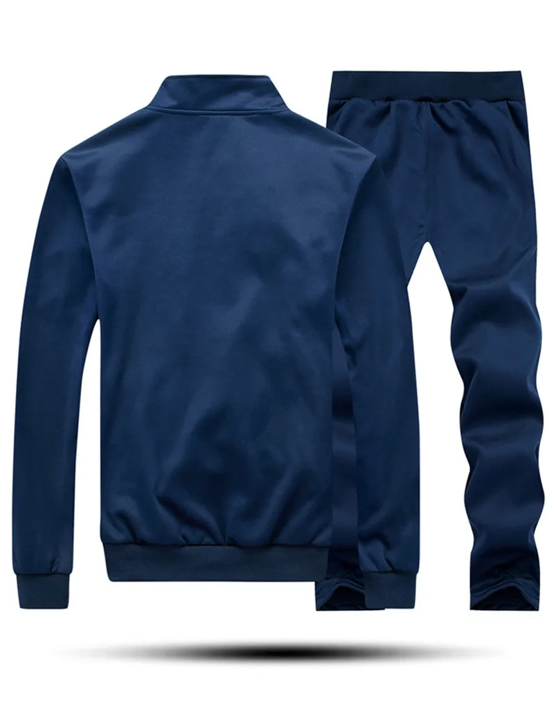 Picture 4: Men's Sporty Casual Long Sleeve Hoodie Cardigan Pants Two-Piece Set Polyester Fiber Polyester Content Autumn Leisure Wear 8XL
