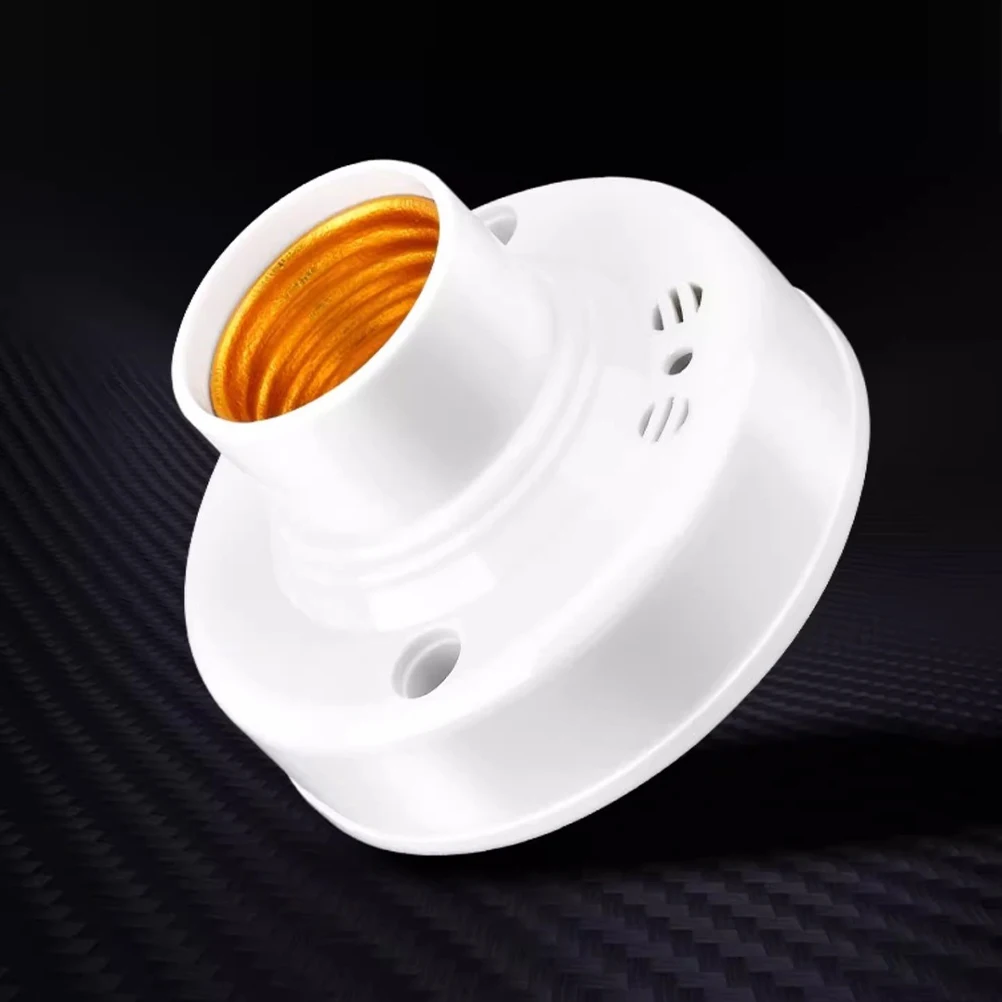 

Sound Activated Light Socket Induction Lamp Holder E27 Bulb Adapter White Adjustable Safe Durable Easy Install Home Office