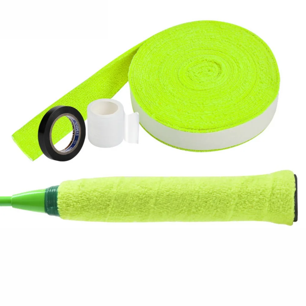 

Красочная ручка для ракетки для бадминтона, длина 10 м, противоскользящее теннисное полотенце, ручка для рук, дышащая мягкая лента для захвата, бадминтон, спорт