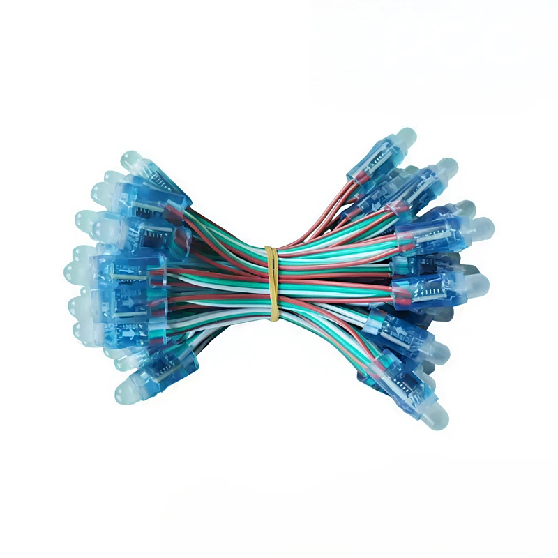 

50pcs DC12V 0.3W WS2811 IC pixel module 12mm RGB full color waterproof IP68 pixel light 50pcs a string for Advertising Letter,