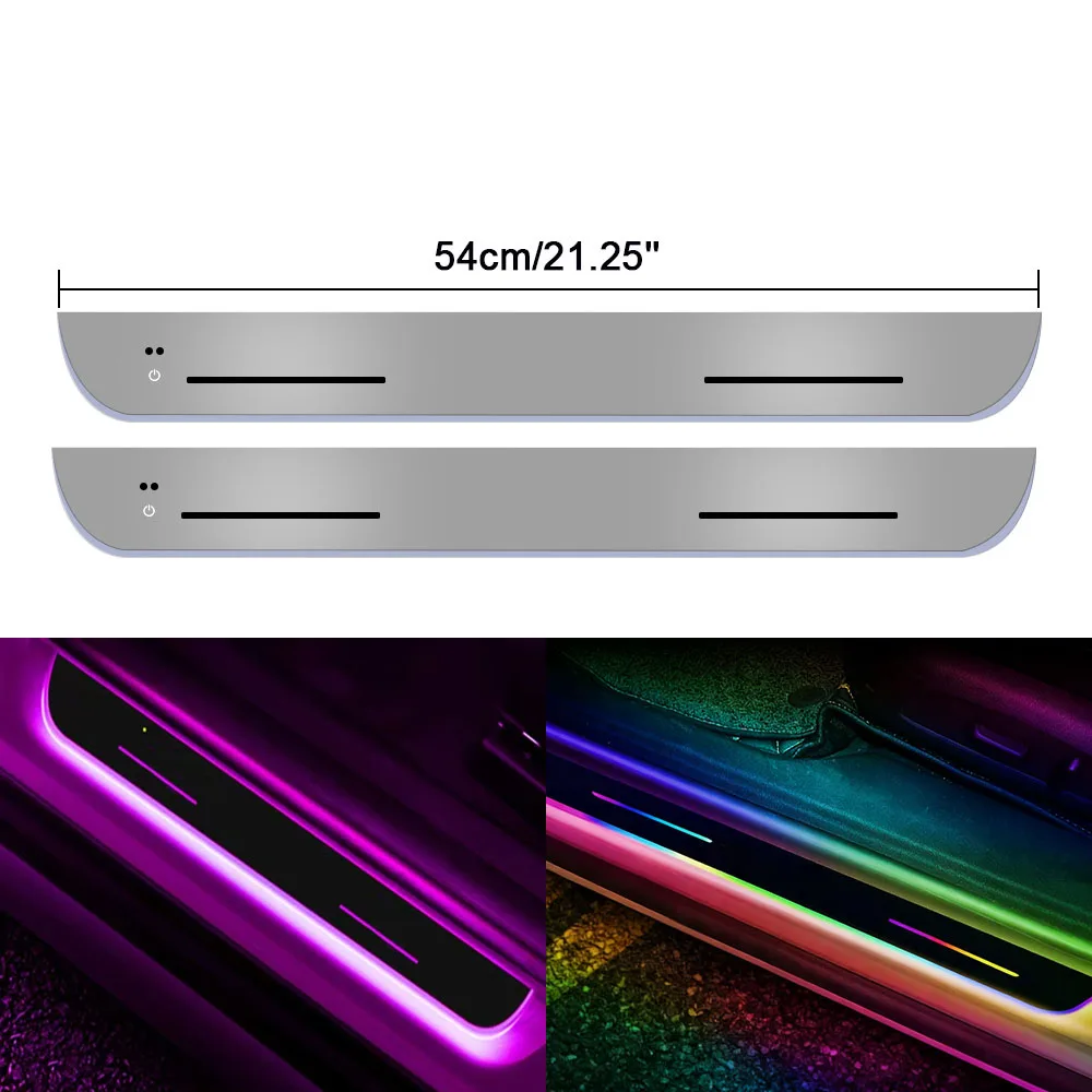 2/4pcs Car Door Sill Light Threshold Lamp LED Welcome Plate Pedal Light Car Doors with Customized LOGO For Automobile threshold