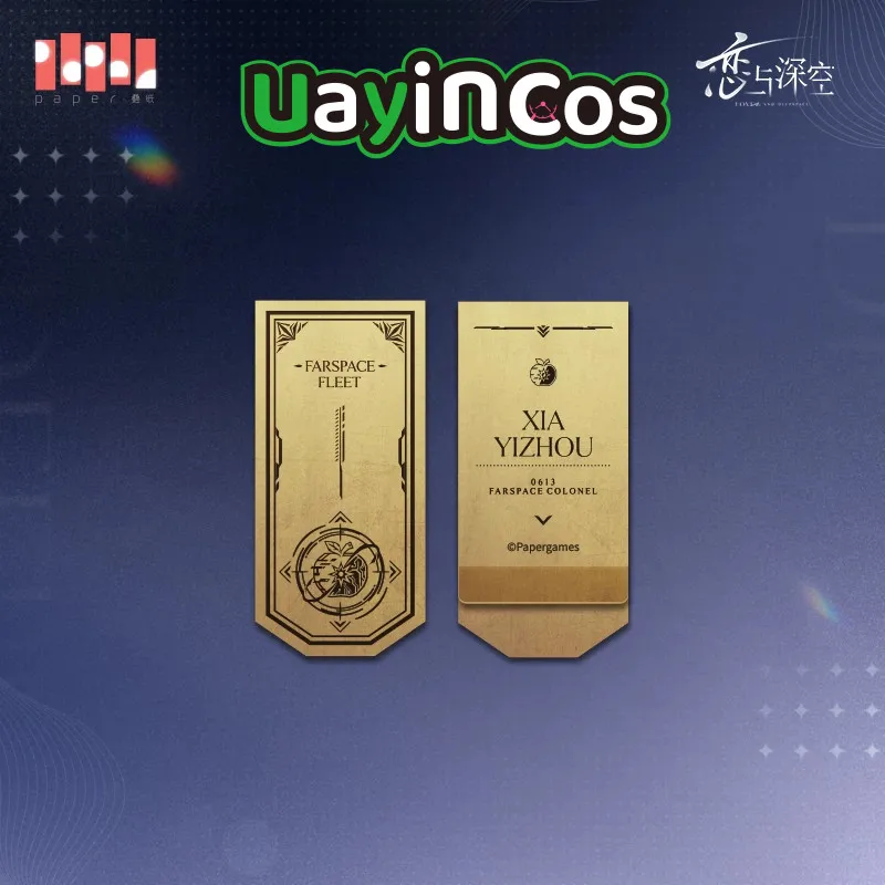In stock Official Caleb  Love and Deepspace Brass Bookmark Rafayel Sylus Xavier Zayne  Bookmark Anime Game Ornament Toy Gifts