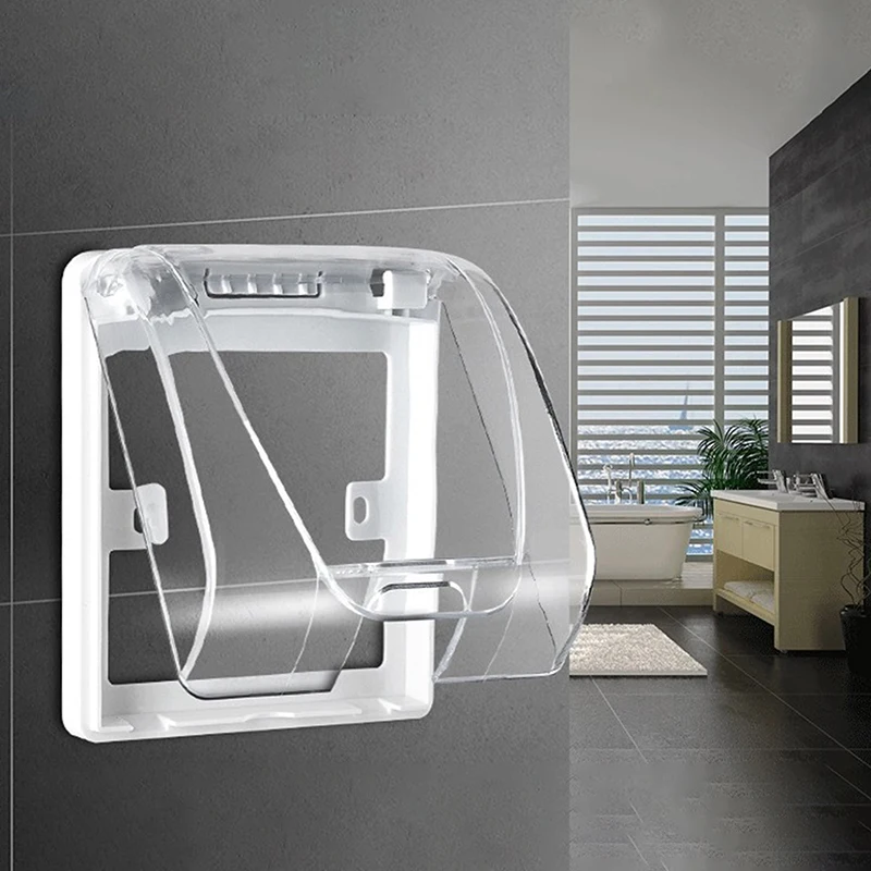 1PC 86 Type Outdoor Socket Waterproof Box Electric Plug Cover Rainproof Cover For Charging Pile Socket Switch Protection Cover