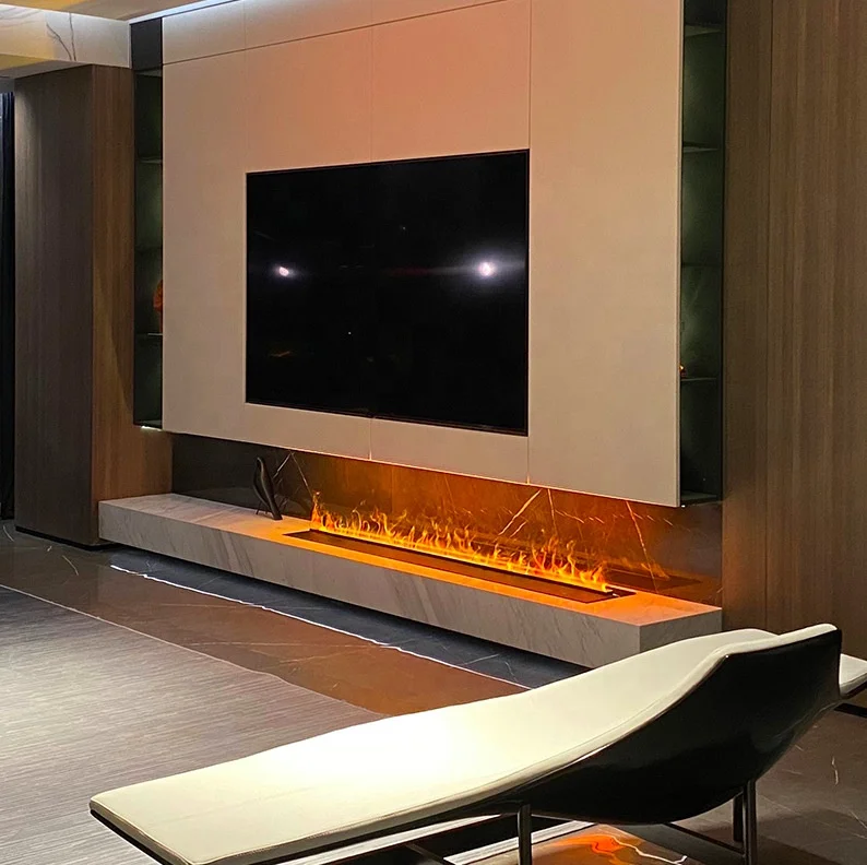 Fireplace Modern American TV Fireplace Console Indoor Outdoor 80/120 