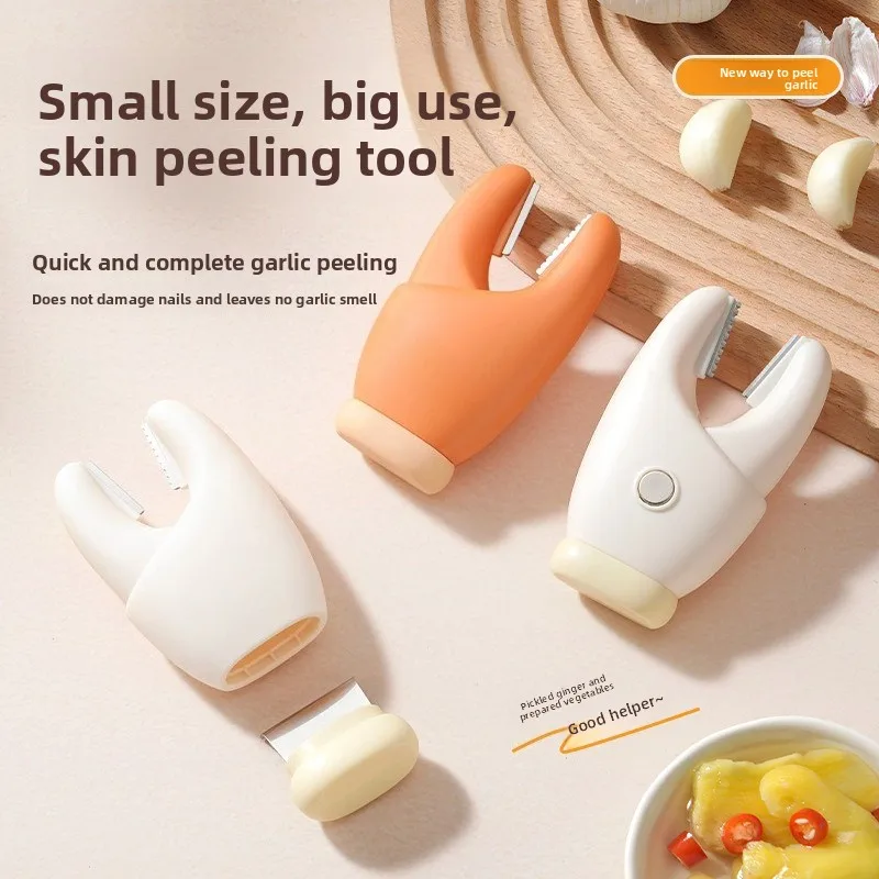 2 in 1 Crab Cracker Garlic Peeler Ginger Scraper Magnetic Handle Kitchen Tool Use Home Cooking Dining Seafood Fruit Vegetable