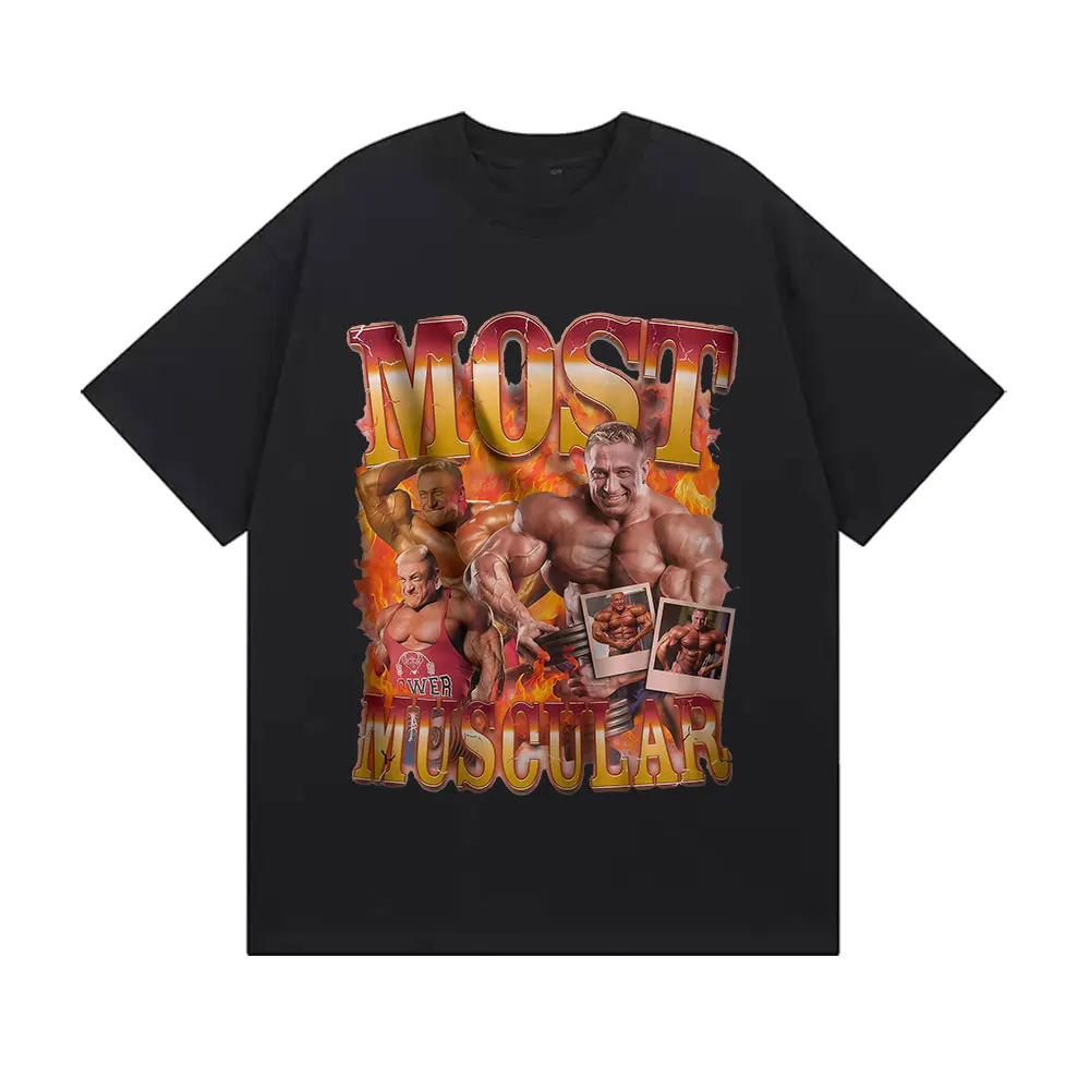 Markus Ruhl رياضة مضحك ميمي تي شيرت الرجال خمر عالية الجودة موضة تي شيرت رجل عادية القطن تي شيرتات قصيرة الاكمام الشارع الشهير