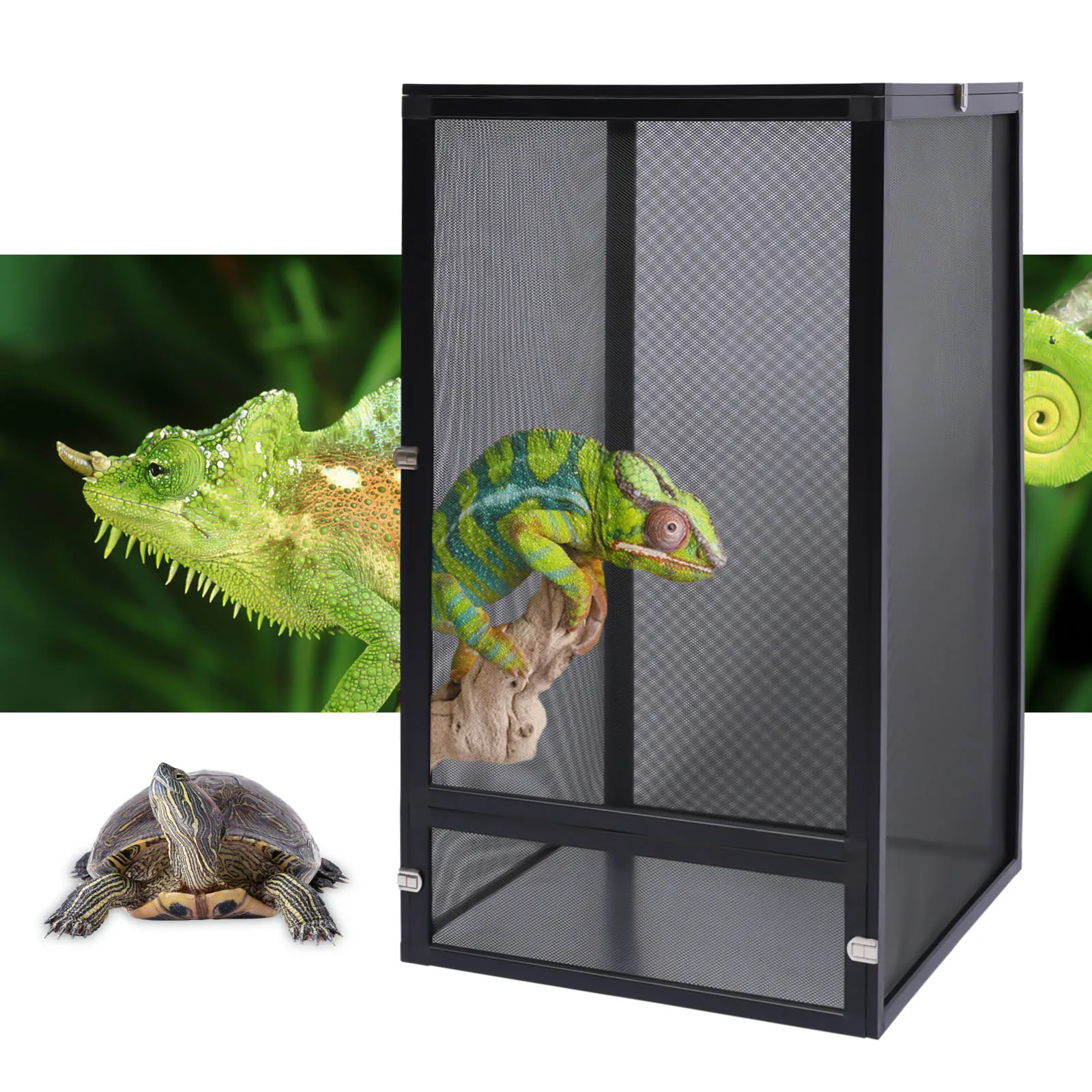 Amphibian Breeding Box Reptile Feeding tank Premium Aluminum Alloy Viewing Basket for Lizards turtles snakes Chic Pet Accessorie