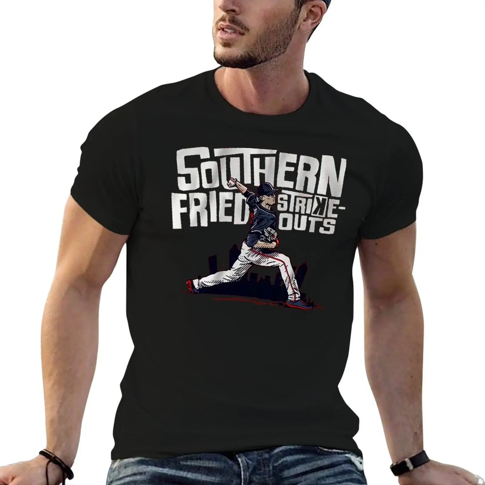 Max Fried southern Fried strikeouts T-Shirt t shirts for man graphic funny cotton t shirt pack funny t shirts man T-shirt