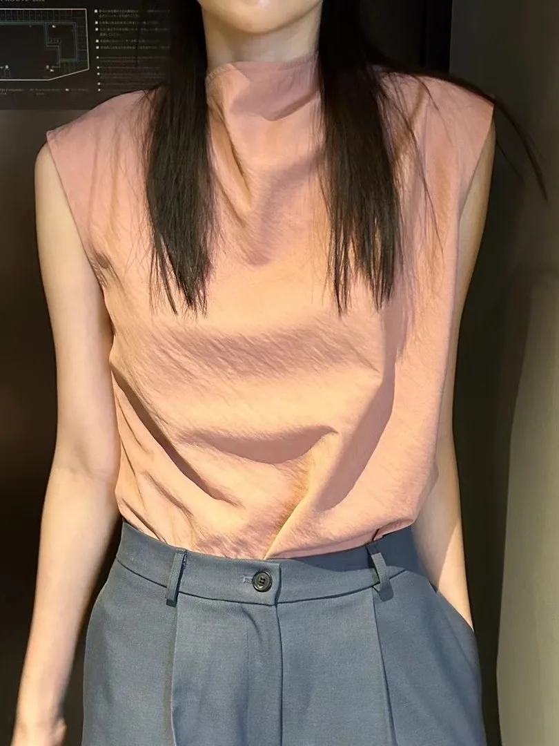 

Ele Svel irt Women's Faion Design Charming Agel Small Figure Top Korean Sle Pure Color Sta Collar