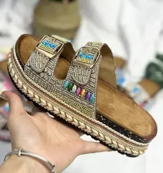 2024 New Platform Flip Flops Outdoor Beach Cork Slippers Fashion Summer Women Sneakers Sequin Platform Shoes Women's Sandals