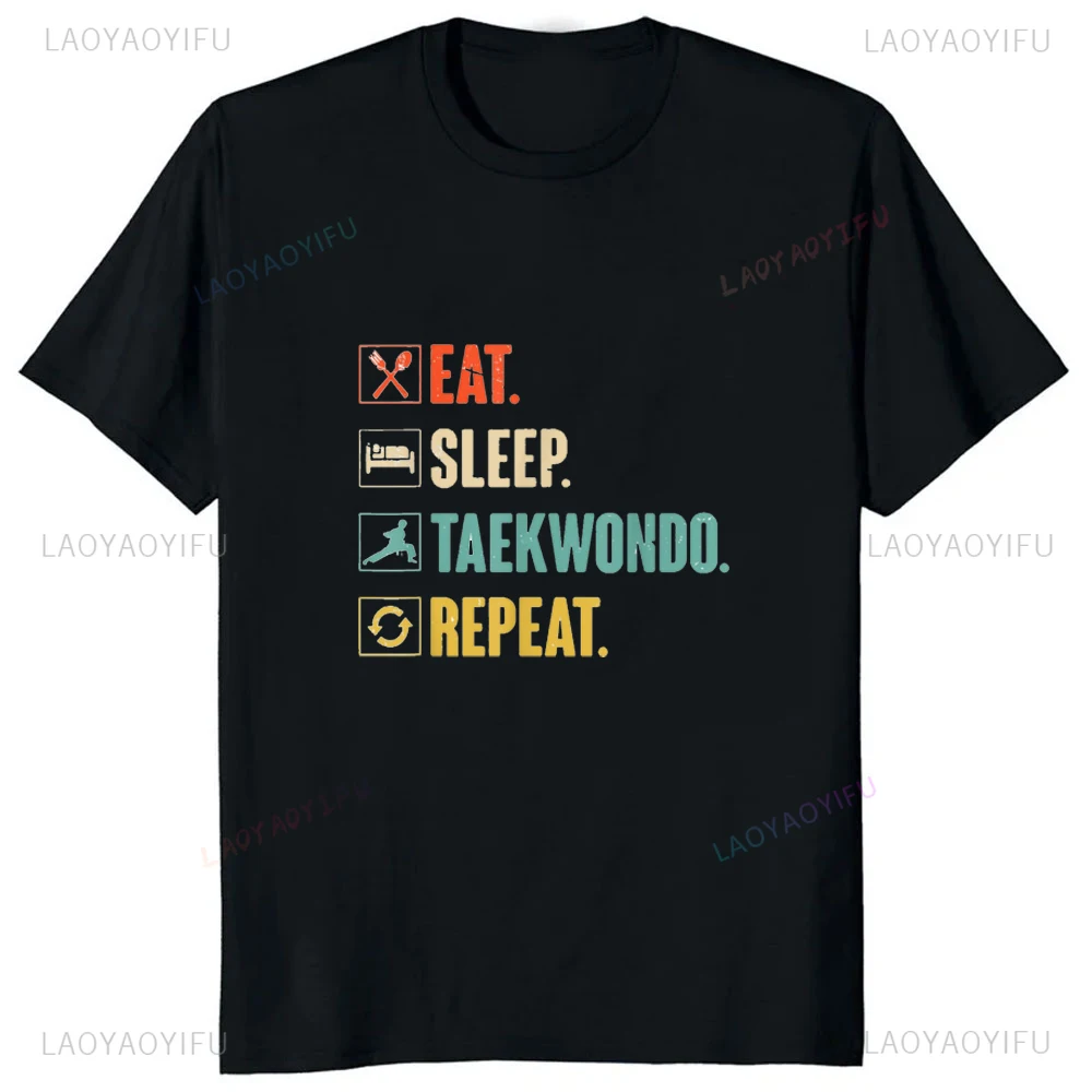 Kawaii Taekwondo Printed Graphic Korea Style Women TShirt Cotton Casual Fashion Streetwear Man T-shirt Hipster Breathe Soft Tee image 4