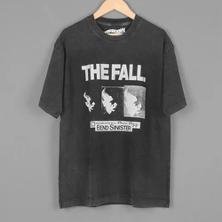 The Fall T-Shirt Bend Sinister Alternative Rock Post Punk Band Washed Cotton Style Retro Long Short Sleeves Casual  Shirt