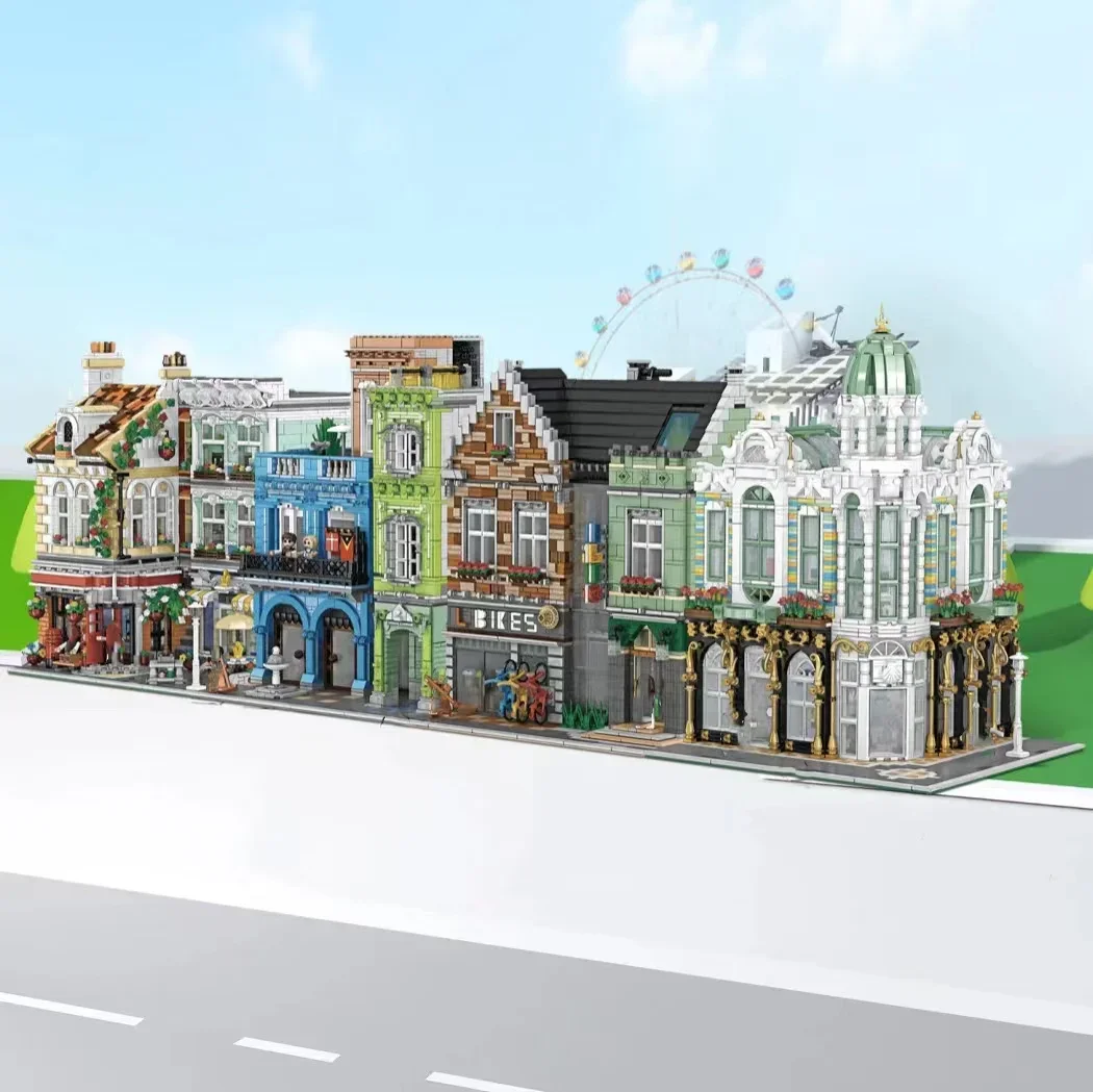 Creative Expert Street View Modular Mini Bike Shop Minerals Shop Moc 7286 Bricks House Model Building Blocks Assembly Square