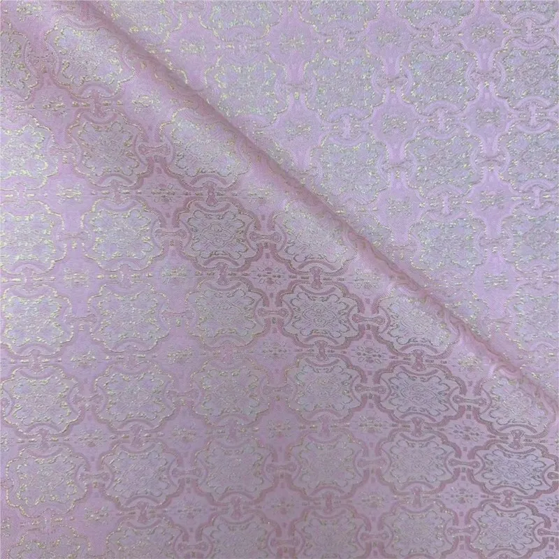 New Chinese-style waistcoat cheongsam Hanfu and skirt fabric with golden thread fixed pattern imitation brocade jacquard