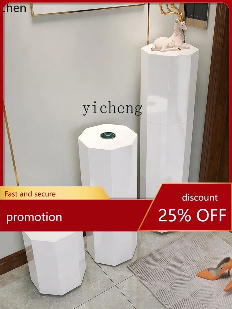 

HXL Intelligent Disinfection Rotating Shoe Cabinet Home Doorway Corridor Aisle Shoe Rack White Entrance Cabinet