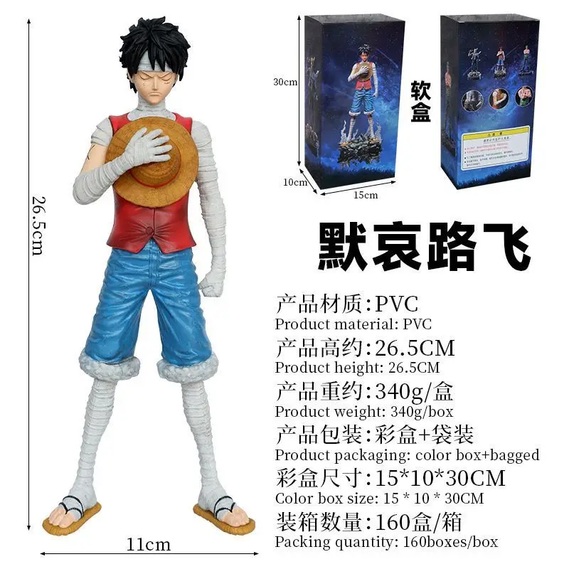 Figura de Anime Luffy, muñeca de postura con soporte, estatua de Pvc, modelo de colección de escritorio, artefactos de decoración, juguetes para niños, regalos de cumpleaños