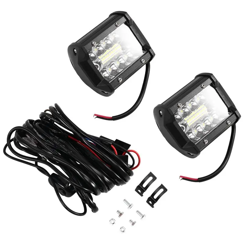 

A80X - Светодиодная фара-балка 4 дюйма для грузовиков, тракторов, экскаваторов, лодок, квадроциклов, внедорожников, UTV, GMC, комбинированный свет (точечный/рассеянный) для вождения и бездорожья