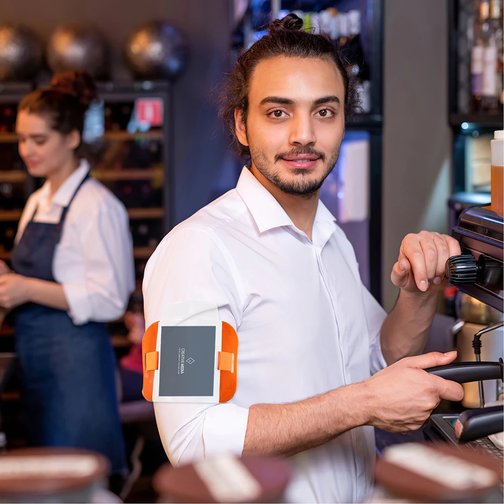 

3Pcs Arm Badge Holders Elastic Armband Id Card Holders PVC Clear for Security Subways Factories Security Badge Holder