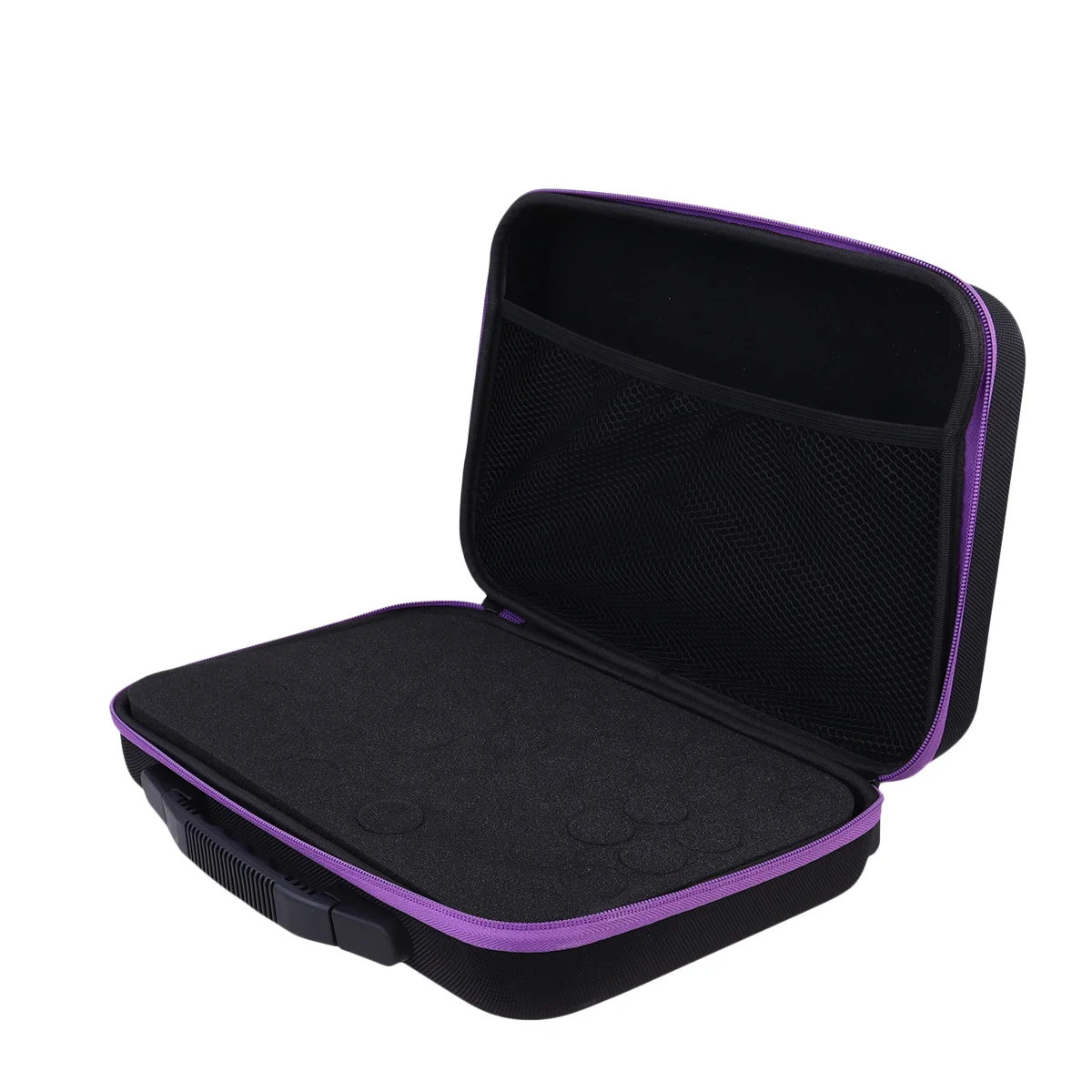 60 شبكة حقيبة تخزين الزيوت العطرية سعة 15 مل منظم محمول مقاوم للصدمات للسفر حامل فرشاة بطانة أرجوانية