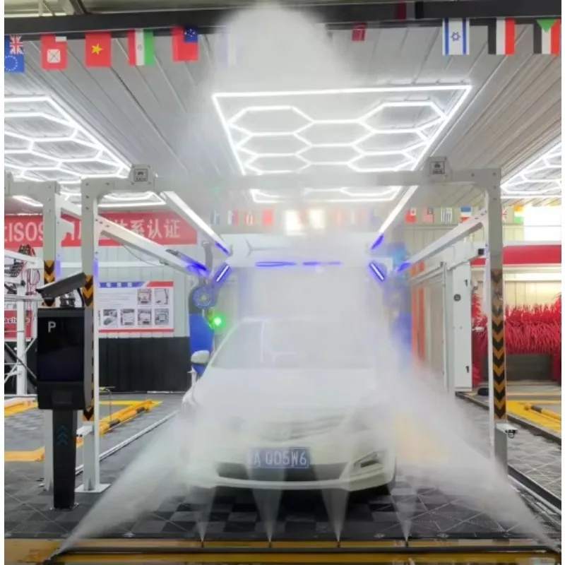 6 Powerful air Dry Fans Car Wash Station Automatic Auto Car Wash Machine System Fully Automatic Touchless Car Wash