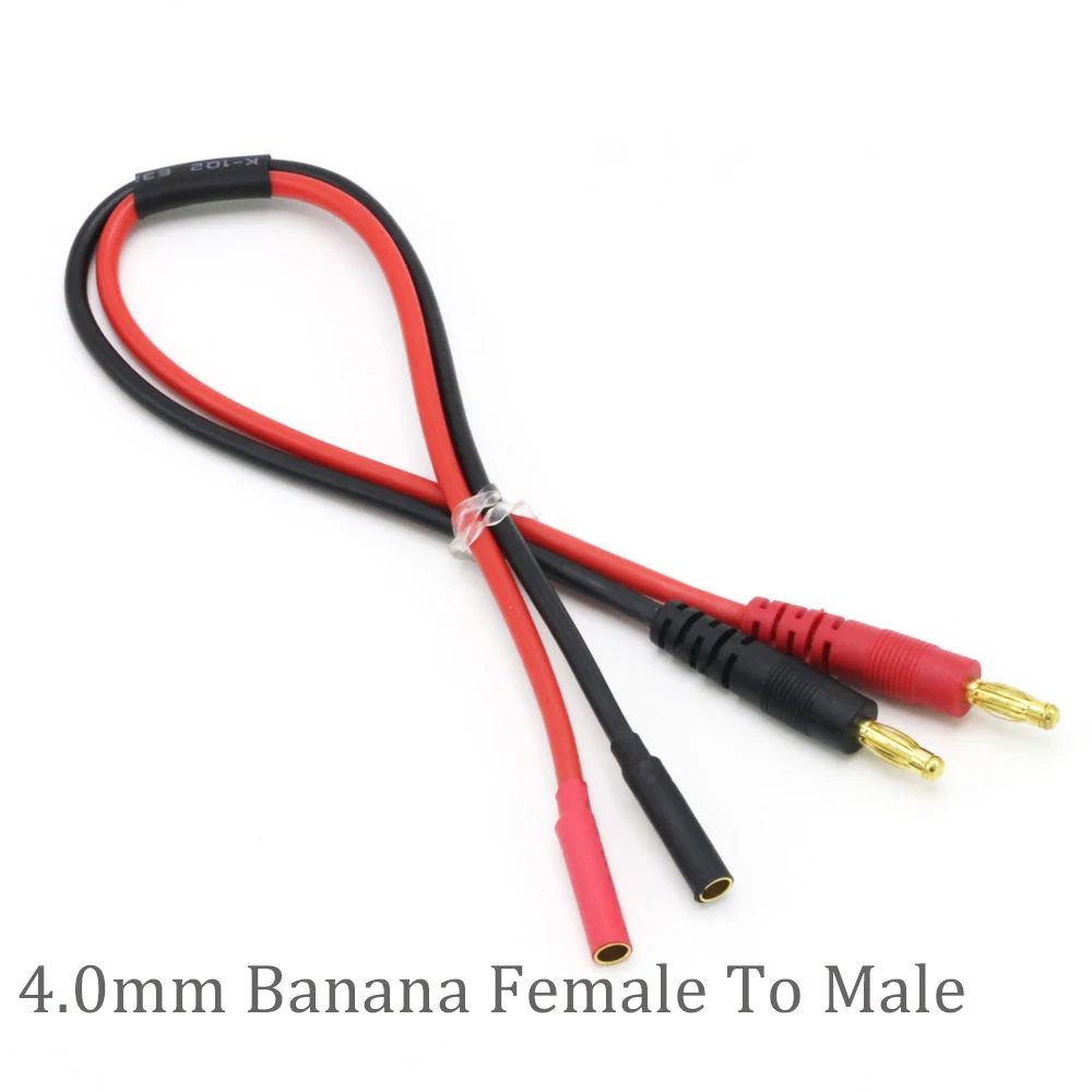 Battery Charger Cable 4.0mm Banana Connector To Amass MPX AS150 XT90 TRX XT60 EC5 With 12AWG Silicone 30CM For Imax B6 B6AC B8