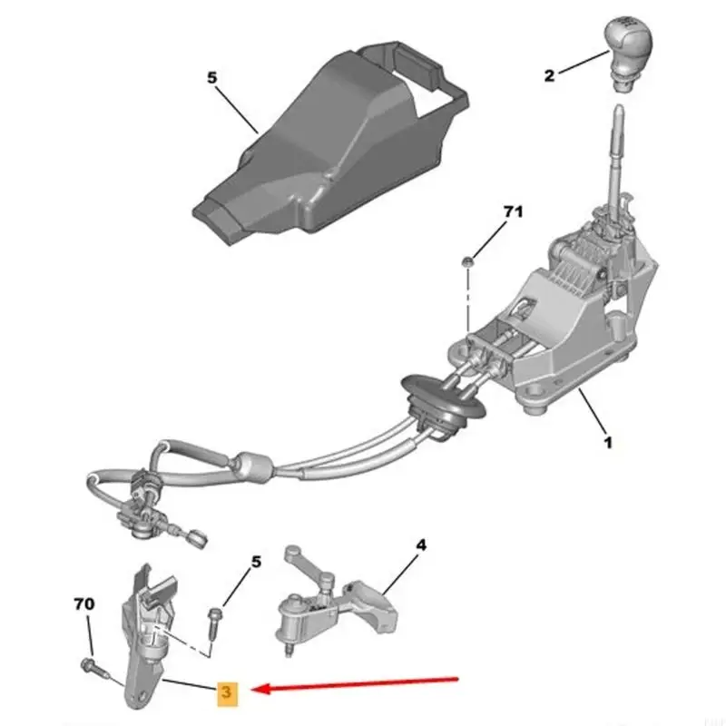 2025 غمد كابل رافعة التروس الجديدة لعام 208 207 2008 غمد كابل رافعة الإرسال #3