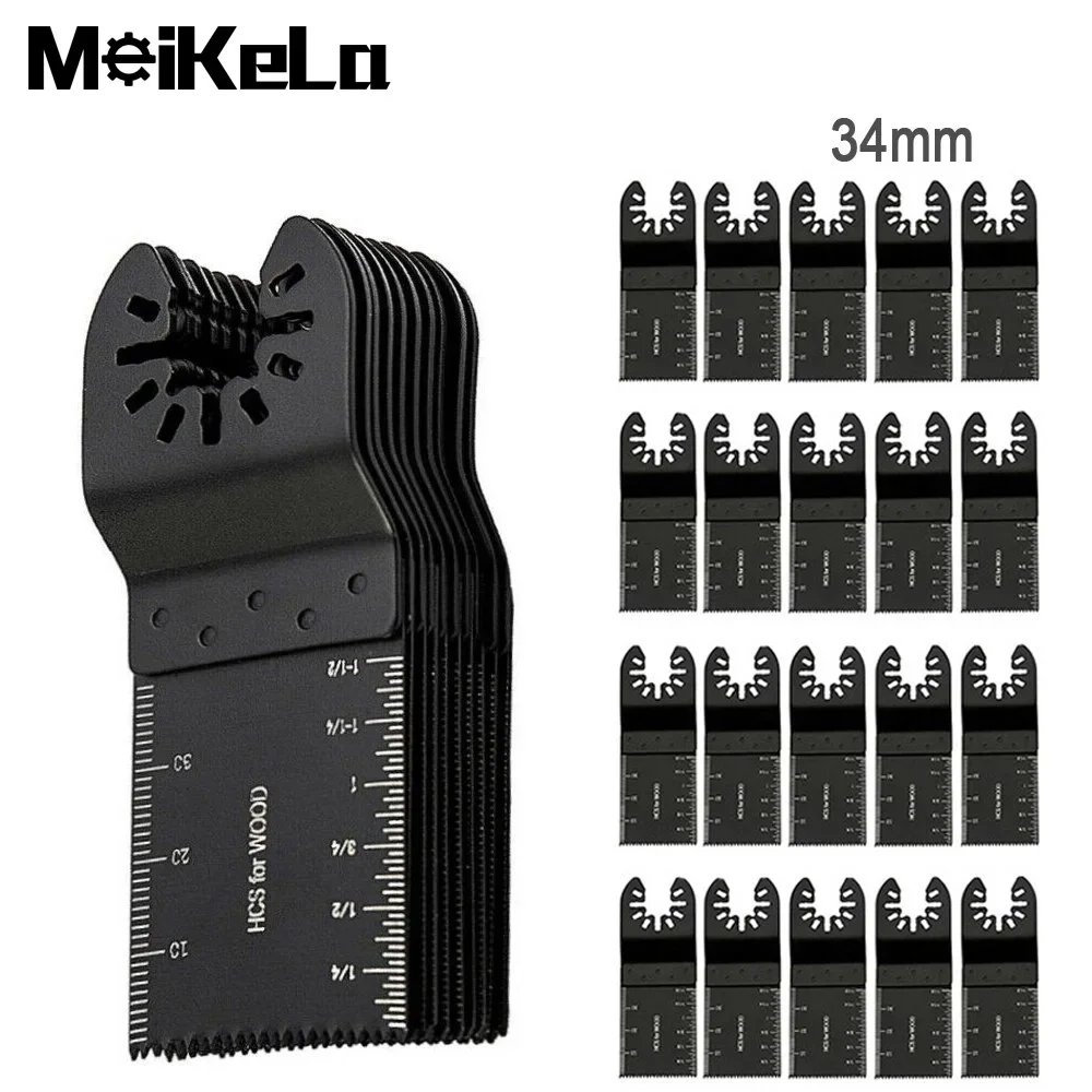 34mm Straight Scale Multitools Universal Saw Blade Set Oscillating Multi Tool Cutting Wood Saw Blades For Fein Multimaster Power