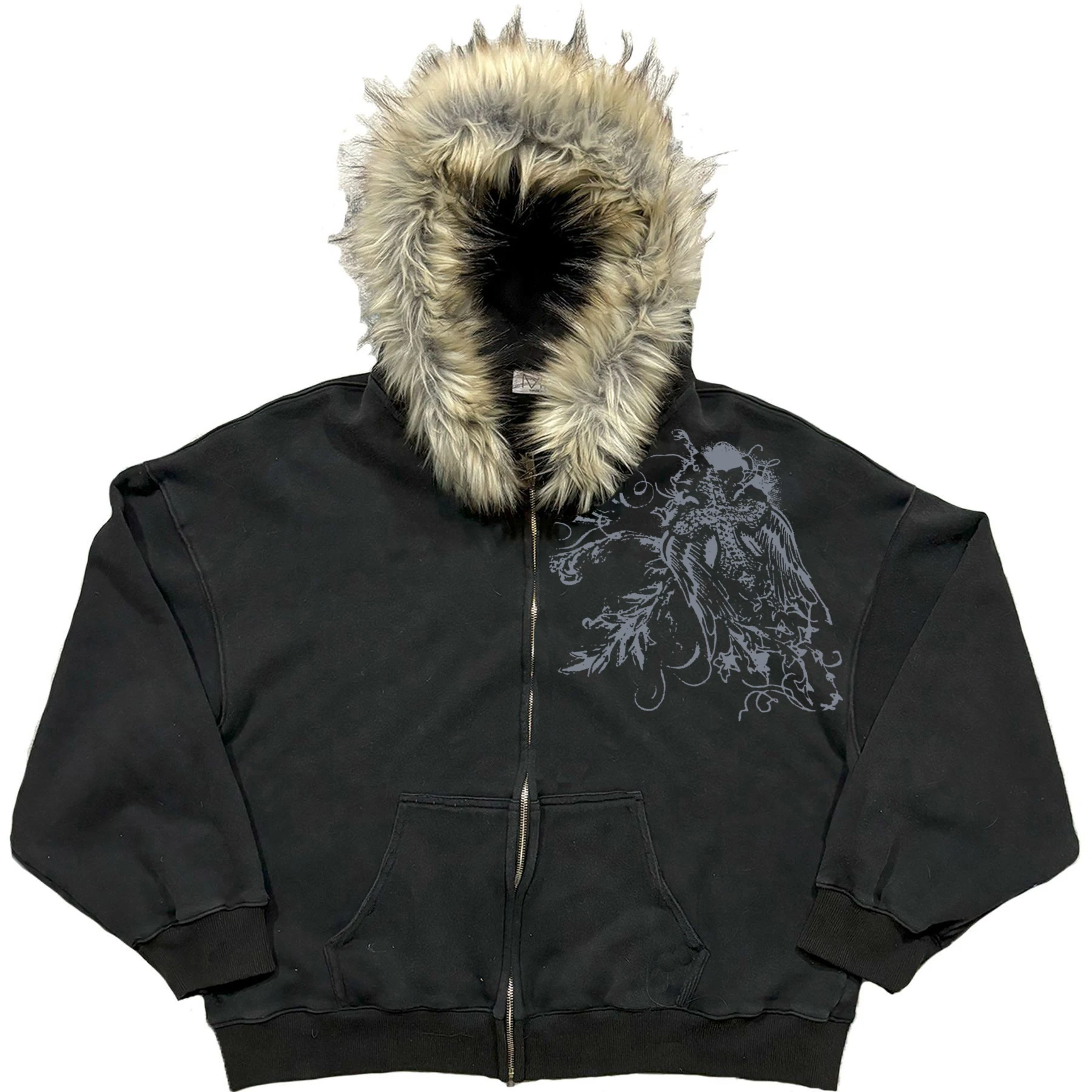 

Американский стиль хип-хоп стиль Y2K осенне-зимний новый товар унисекс толстая теплая куртка с капюшоном на молнии и шапке