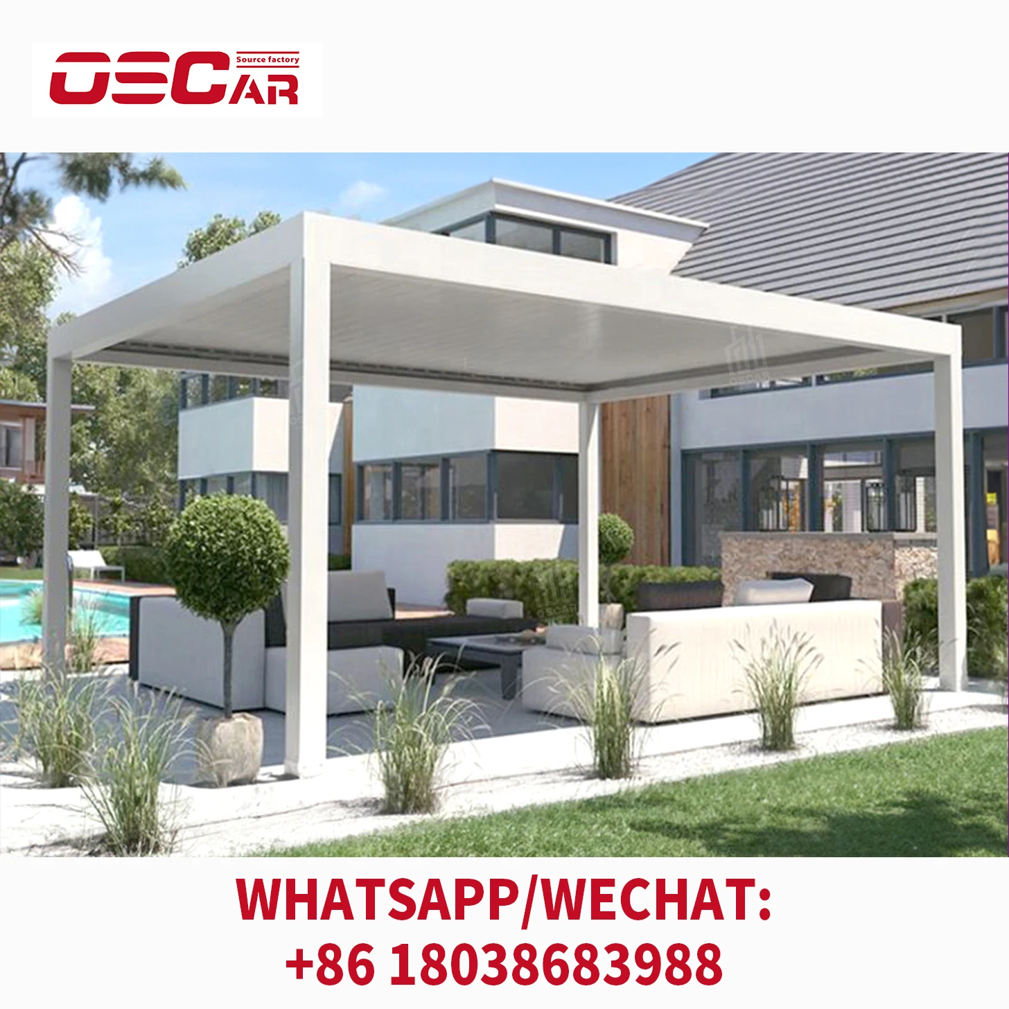 Zent Outdoor Aluminum Profiles Turkish Pergolas Manufacture Aluminum Pergola