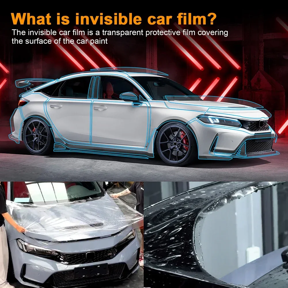For Honda Civic Type R 2023 2024 2025 TPU Paint Protection Film Clear Scratch Resistant Body PPF Cover