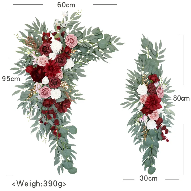 

Retro Wedding Stage Background Flower Enlarged Encryption Wedding Simulation Arch Decoration Welcome Water Sign Corner Flower