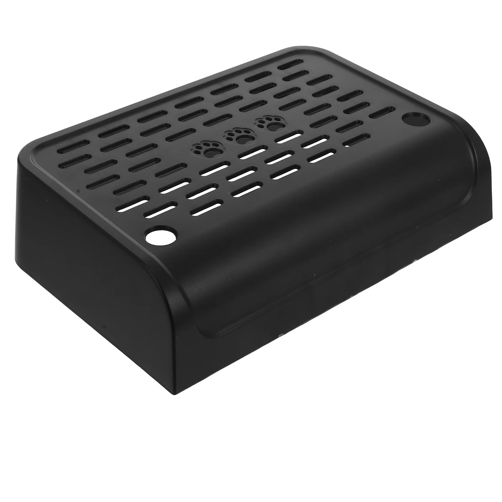 Verhoogde kattenbakheeling Zwarte plastic treden Pedaalkruk voor kleine ouderen Katten Gemakkelijke toegang Minimaliseren rommel Draagbaar Duurzaam ABS