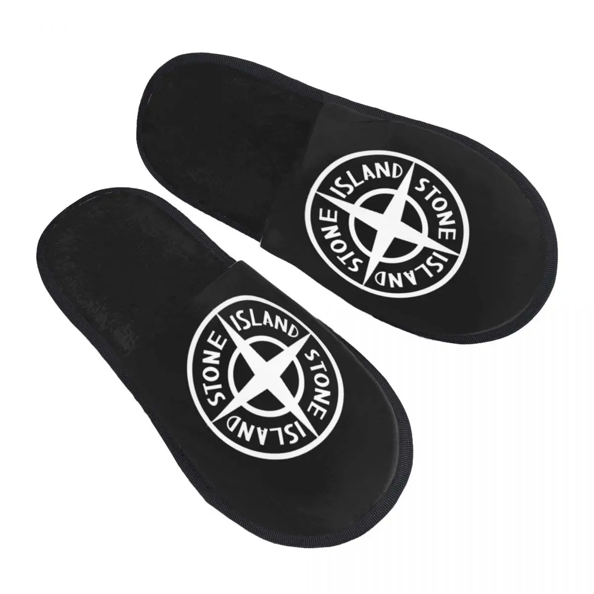 Custom Islands Compass Stone Star Comfort Scuff With Memory Foam Slippers Women Spa House Shoes