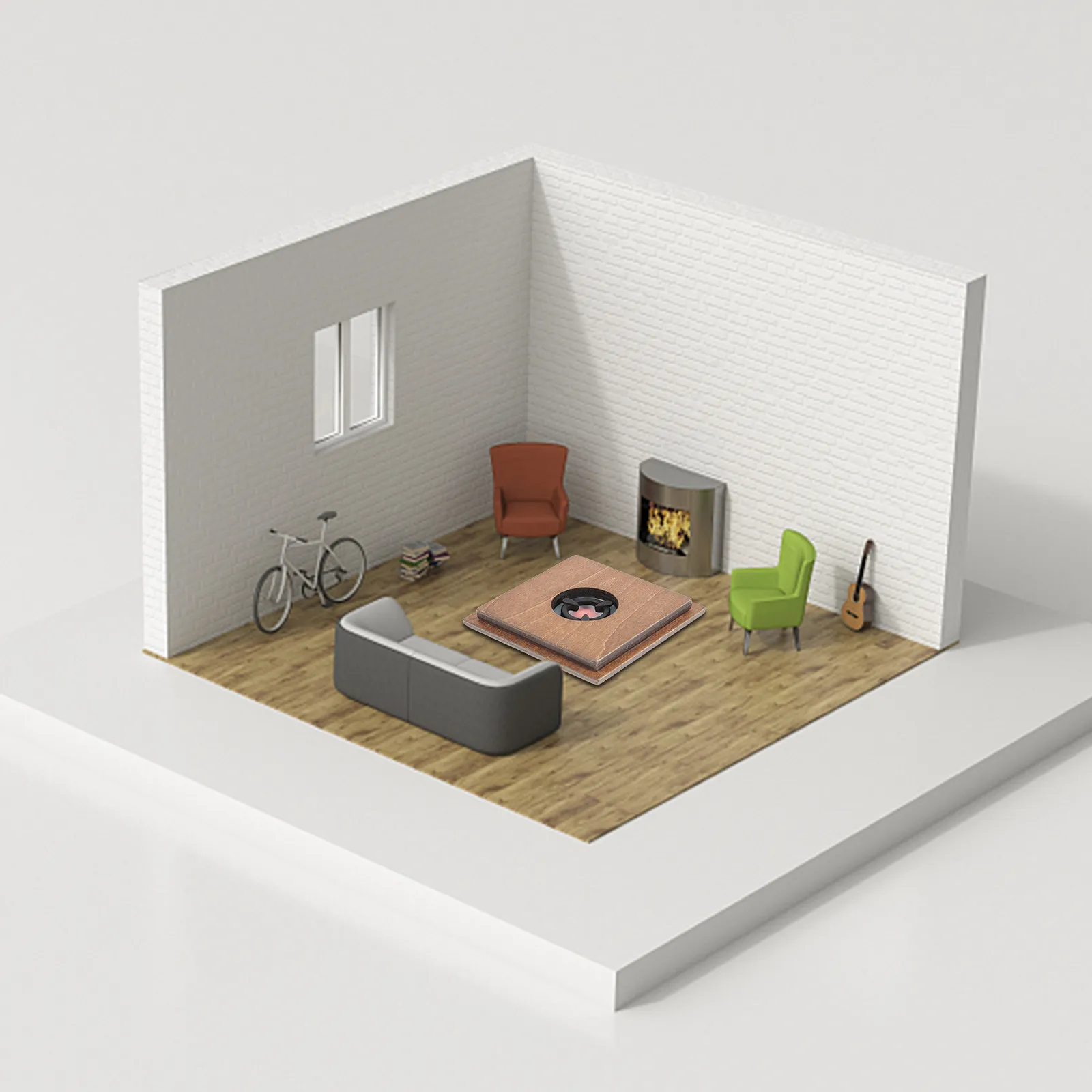 

Mini Cooking Bench Realistic Durable Mini House Decoration Desktop Wear-Resistant Miniature Craft Miniatures for Crafts