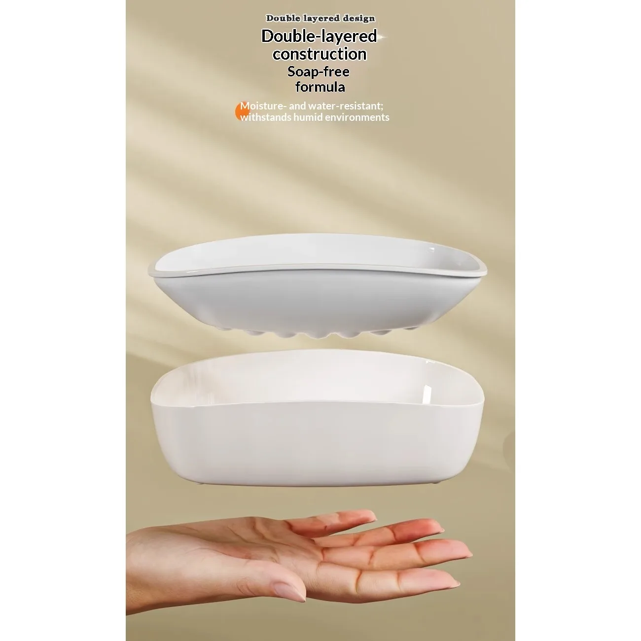 Double Layer Large Size Soap Detergent Draining Box High End Laundry Soap Box for Home Cleaning And Hygiene
