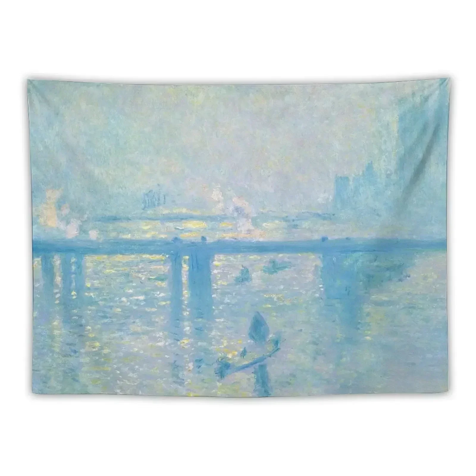 1899-Claude Monet-Charing Cross Bridge-65 x 80 Tapestry Bedrooms Decorations Room Aesthetic Decor Wall Decor Hanging Tapestry