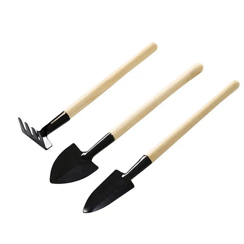 Gardening Tool Set Metal Miniature Spade Rake Potting Planting Hand Tools Kit