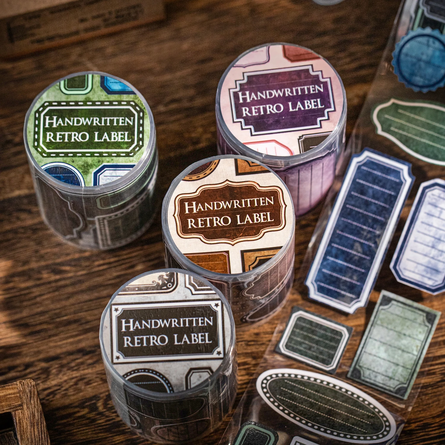 Etichette Della Serie Di Documenti Scritti A Mano, Etichette Vintage, Nastro Decorativo, Materiale Creativo Per Diario Fai Da Te, Collage, Cancelleria