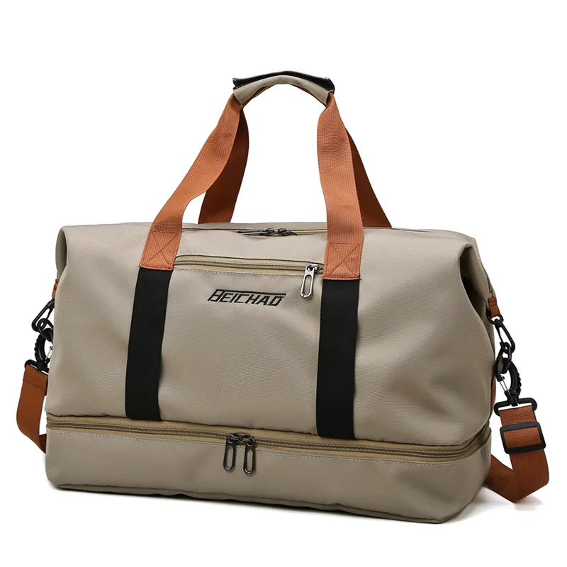 Sacolas impermeáveis de viagem para mulheres, grande capacidade, bolsa esportiva masculina, bolsa mensageiro feminina de fim de semana, saco seco e