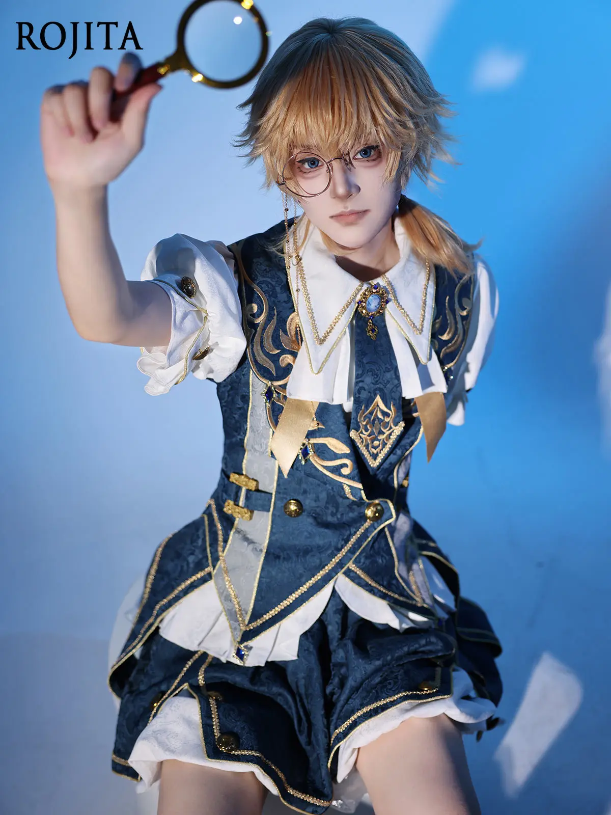 

Original Lolita Prince Outfit Bubble Short Sleeve White Shirt and Vest and Shorts Three-piece Sets British Style Set 2025 New