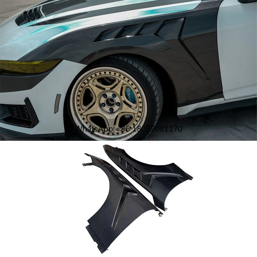 2024+ Carbon Fiber Front Fender Ford Mustang GTD Style Narrow Body Version Car Carbon Fiber Front Side Fender Vent Trim