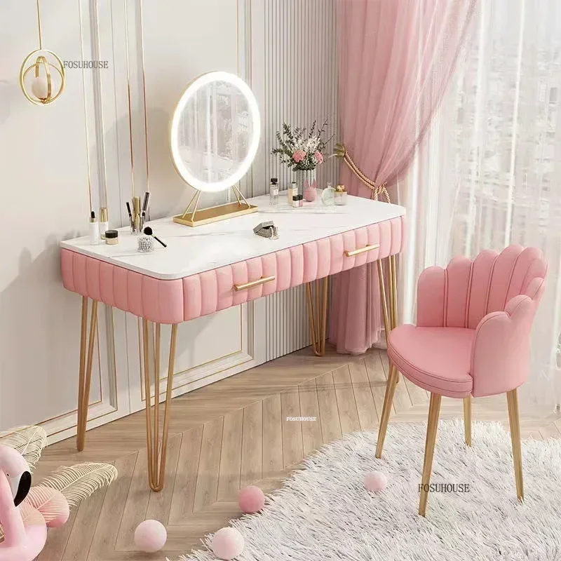 Bedroom Dressing Tables Storage Cabinet Desk Integrated Light Luxury Small Apartment Bedroom Makeup Table Home Furniture N