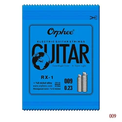 Orphee Single Guitar Strings Replacement For Electric Guitar Extra Light- (9-42) RX15 Nickel Alloy Super Light Tension