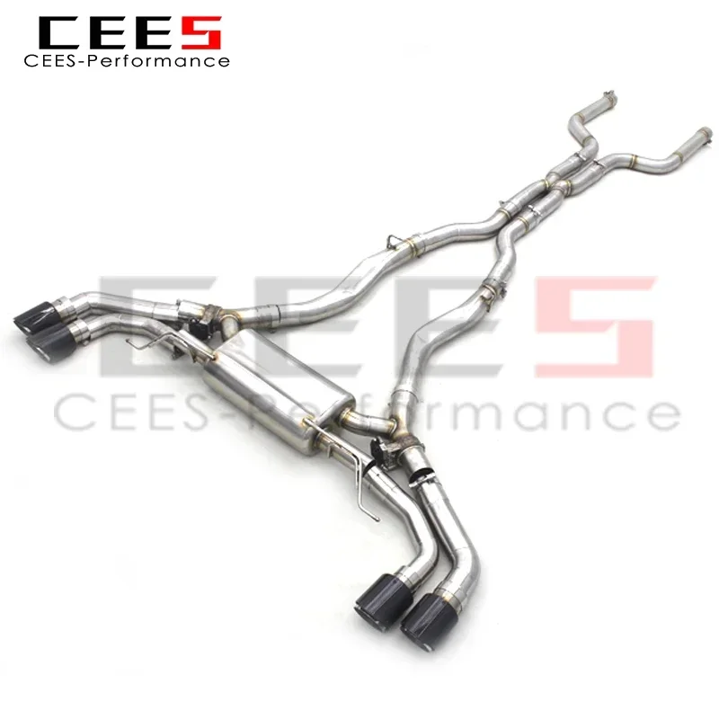 CEES Exhaust Pipe Muffler for BMW X5M/X6M 4.4TT 2010-2023 SS304 Stainless Steel Tuning Car Escape Exhaust System Assembly